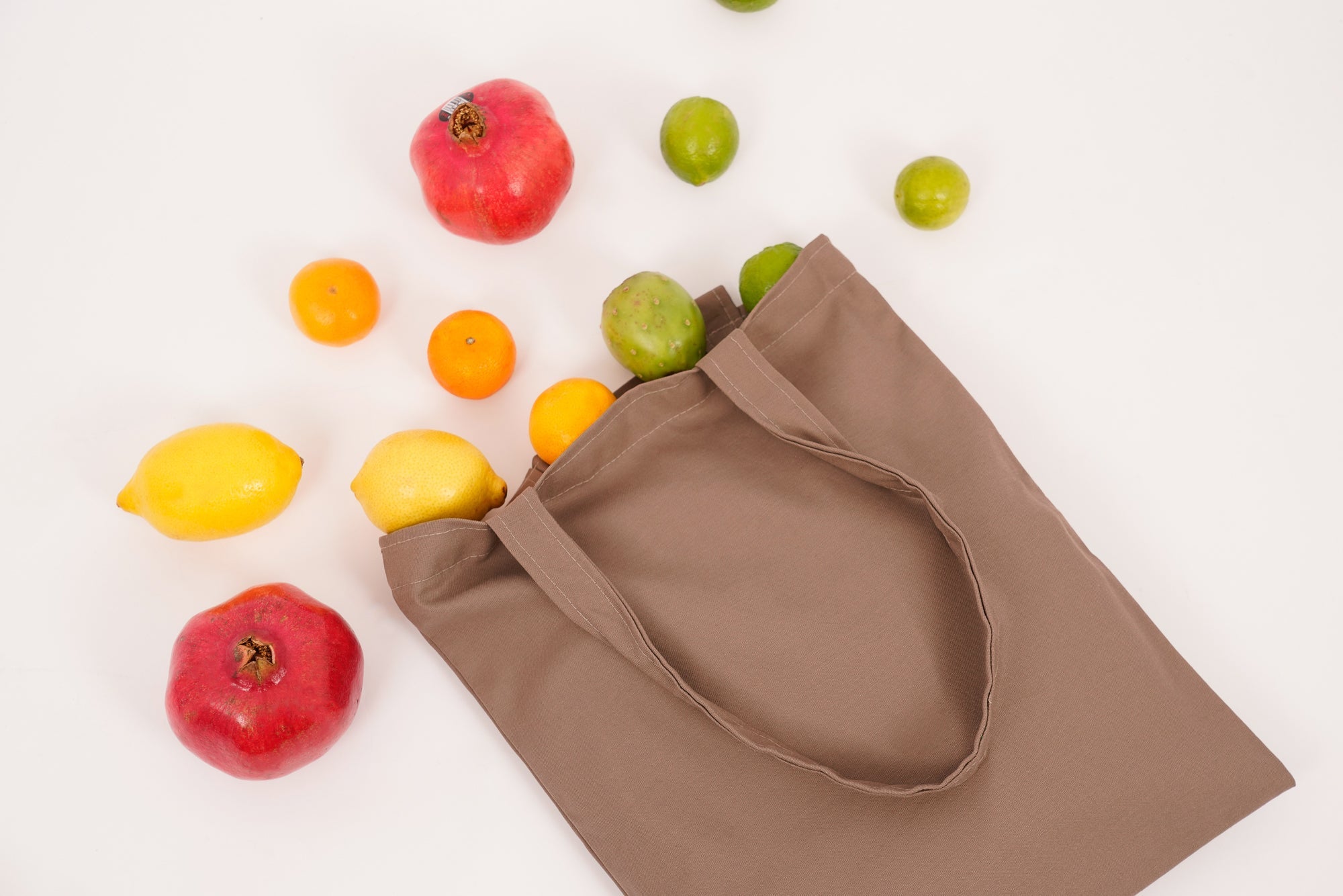 Bolsas Tote Bag de Gabardina con varias frutas