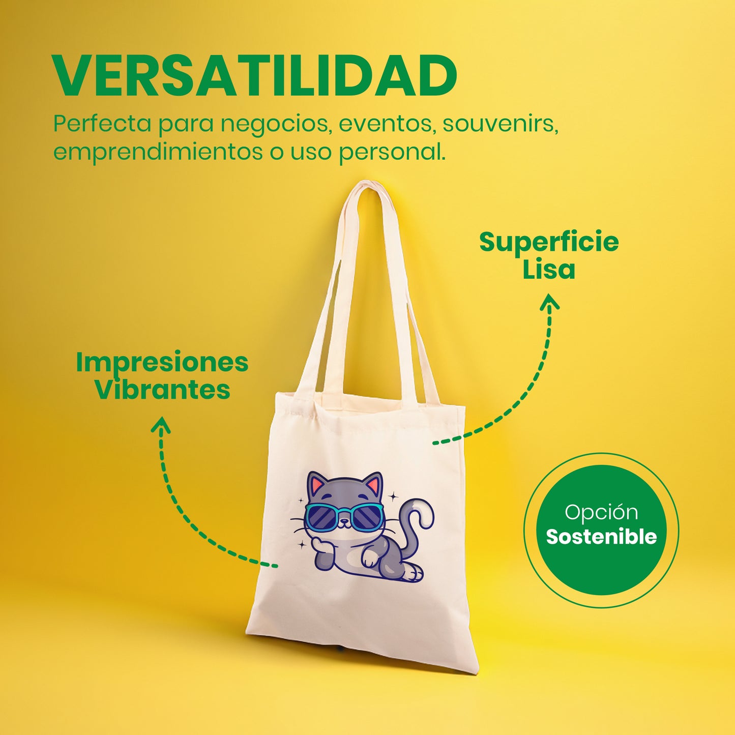 Bolsas Tote Bag de Poliéster 40X35 cm para Sublimar