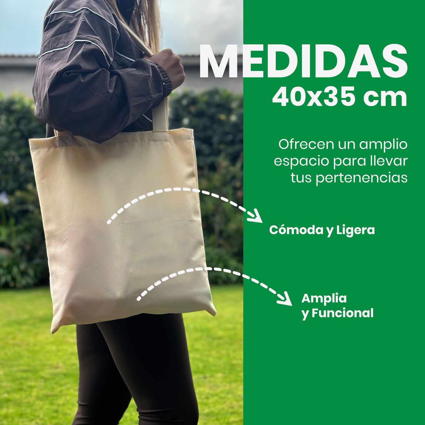Bolsas Tote Bag de Poliéster 40X35 cm para Sublimar