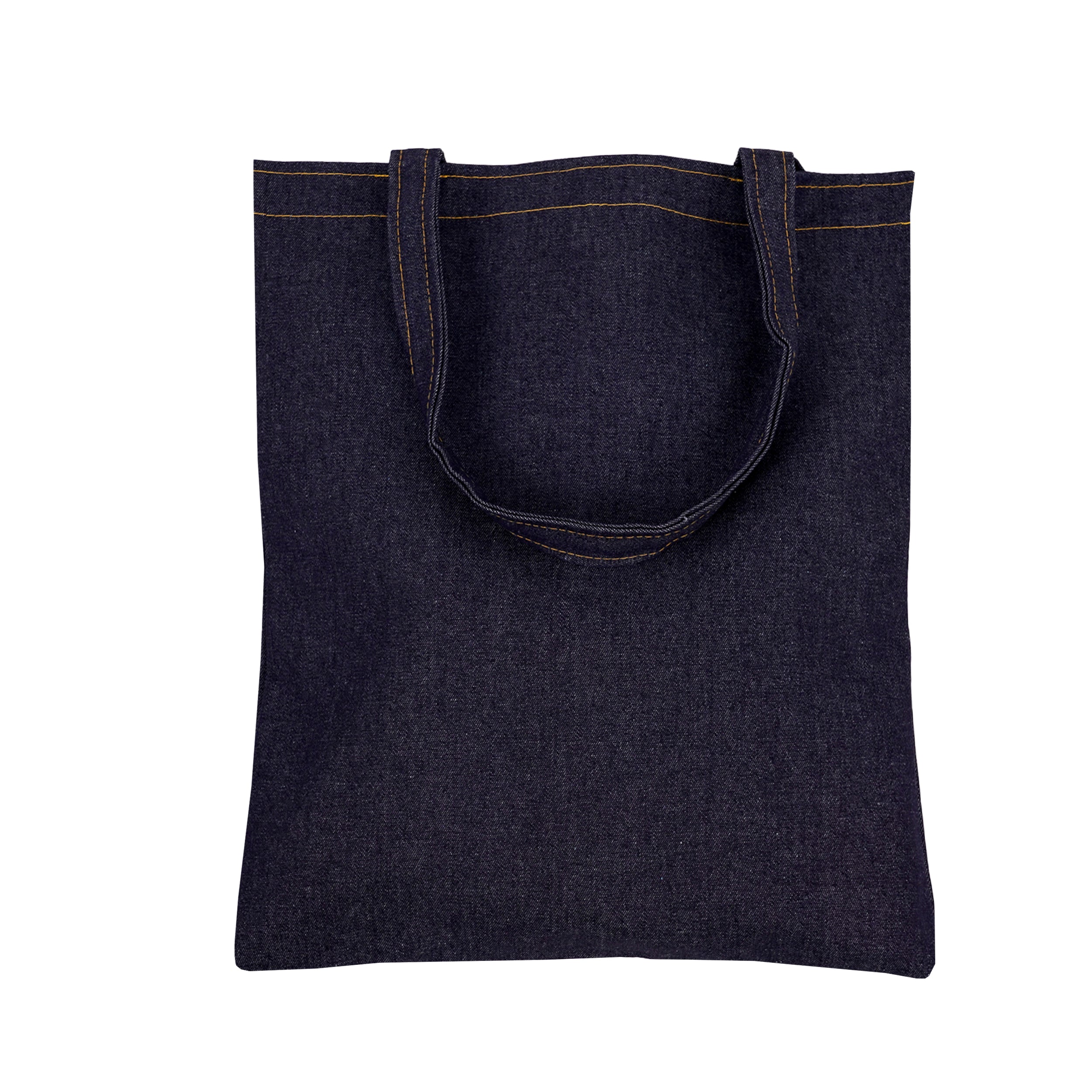 Bolsas Tote Bag de Gabardina color negro con costura