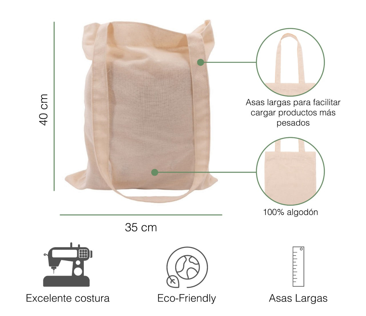 Bolsas Tote Bag de manta descripcion de medidas