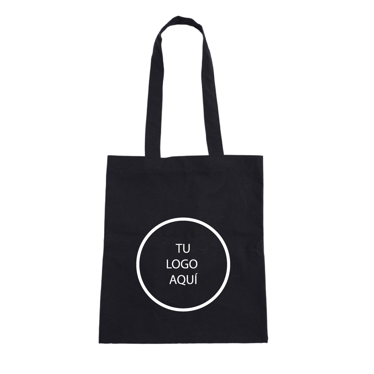 Bolsas Tote Bag De Loneta Negra. 40 X 34 Cm Personalizadas