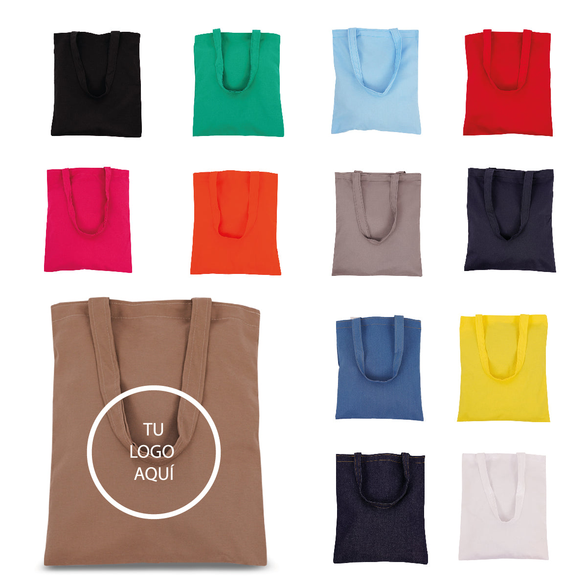 Bolsas Tote Bag de Gabardina. 40 X 35 cm