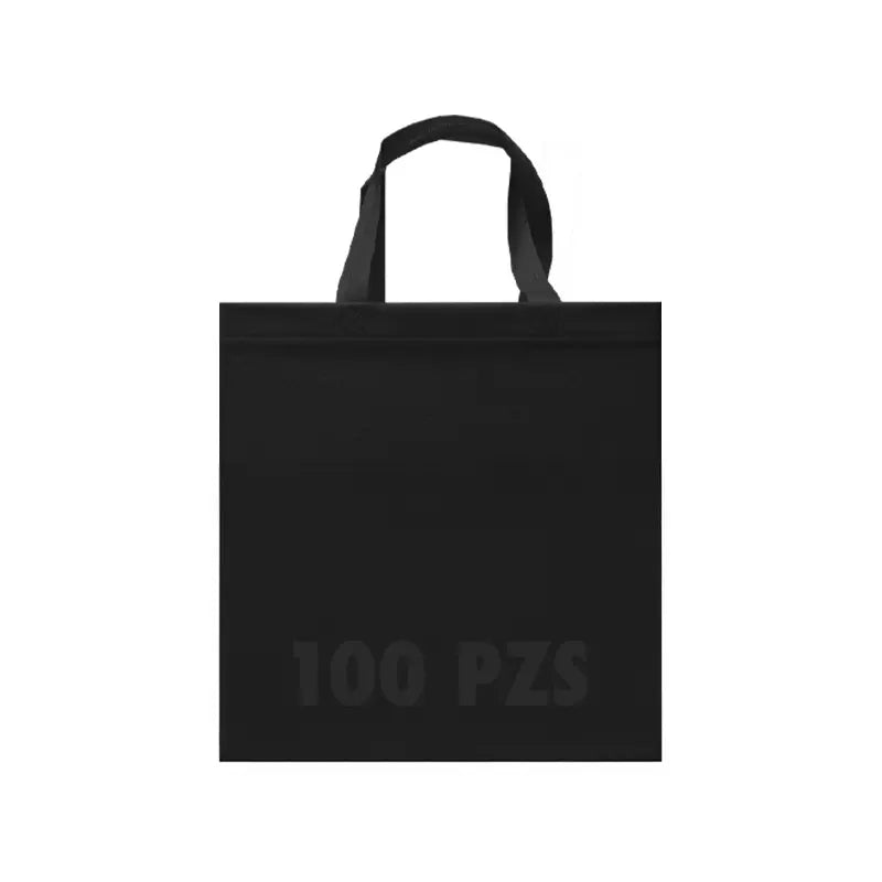 ECO BOX MEDIUM BAG 80G 35X37X18X18CM CON ASAS - Negro Clásico