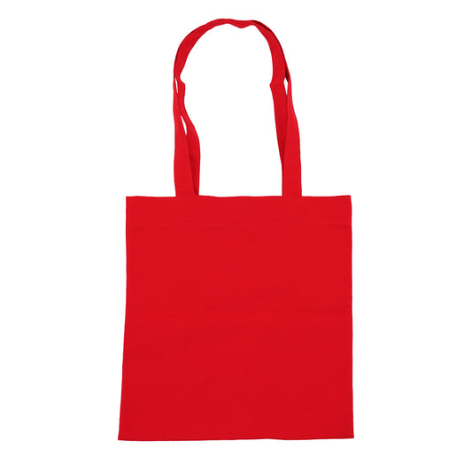 Bolsas Tote Bag De Loneta Roja Ecologica. 40 X 35 Cm