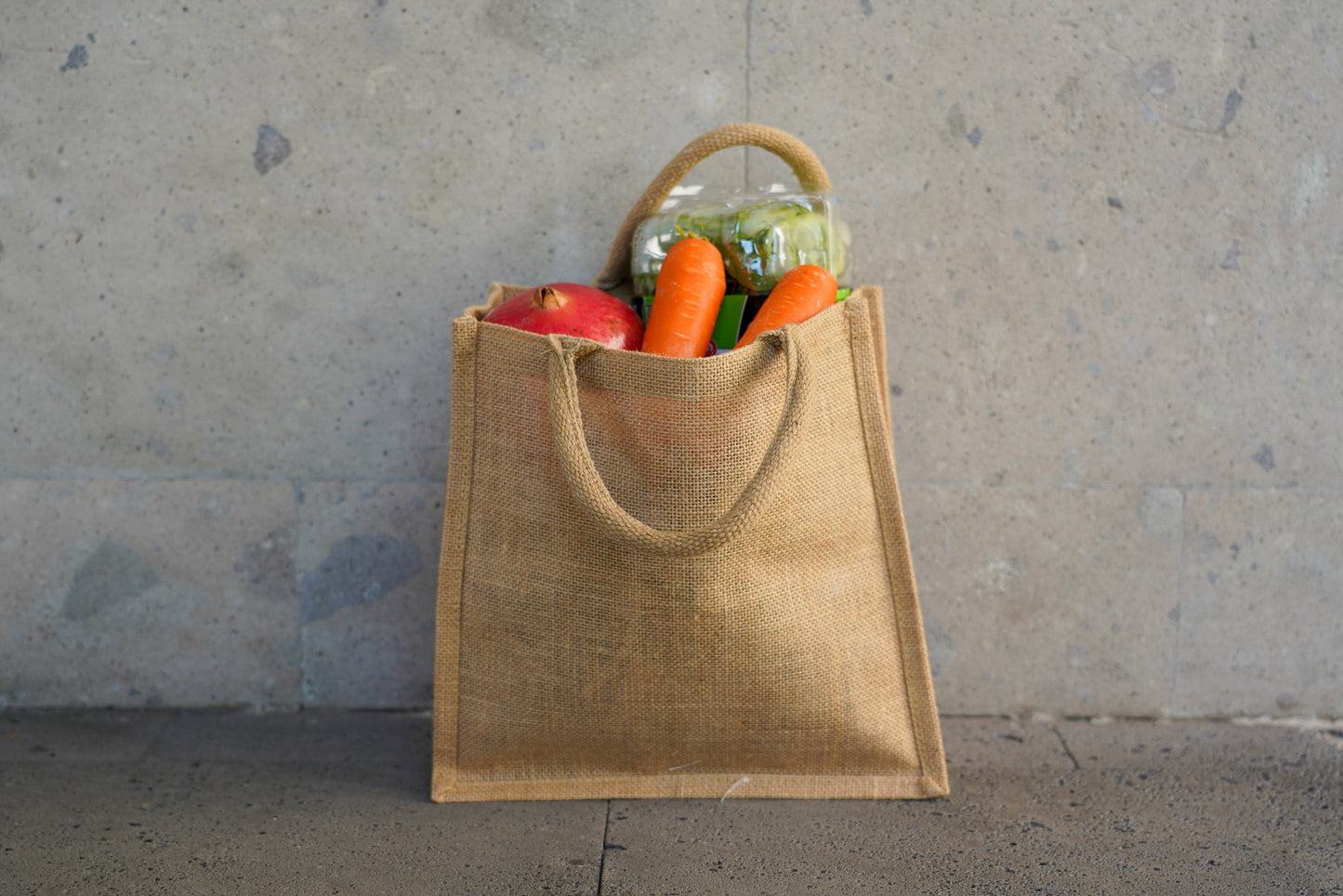 Bolsas De Yute Con Asas De Algodón E Interior Plastificado